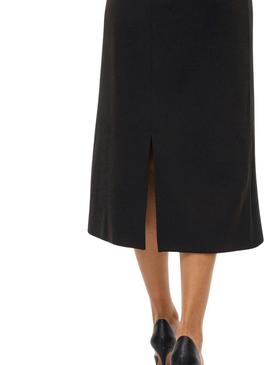 Saia preta midi Vila Visiffi para mulher.