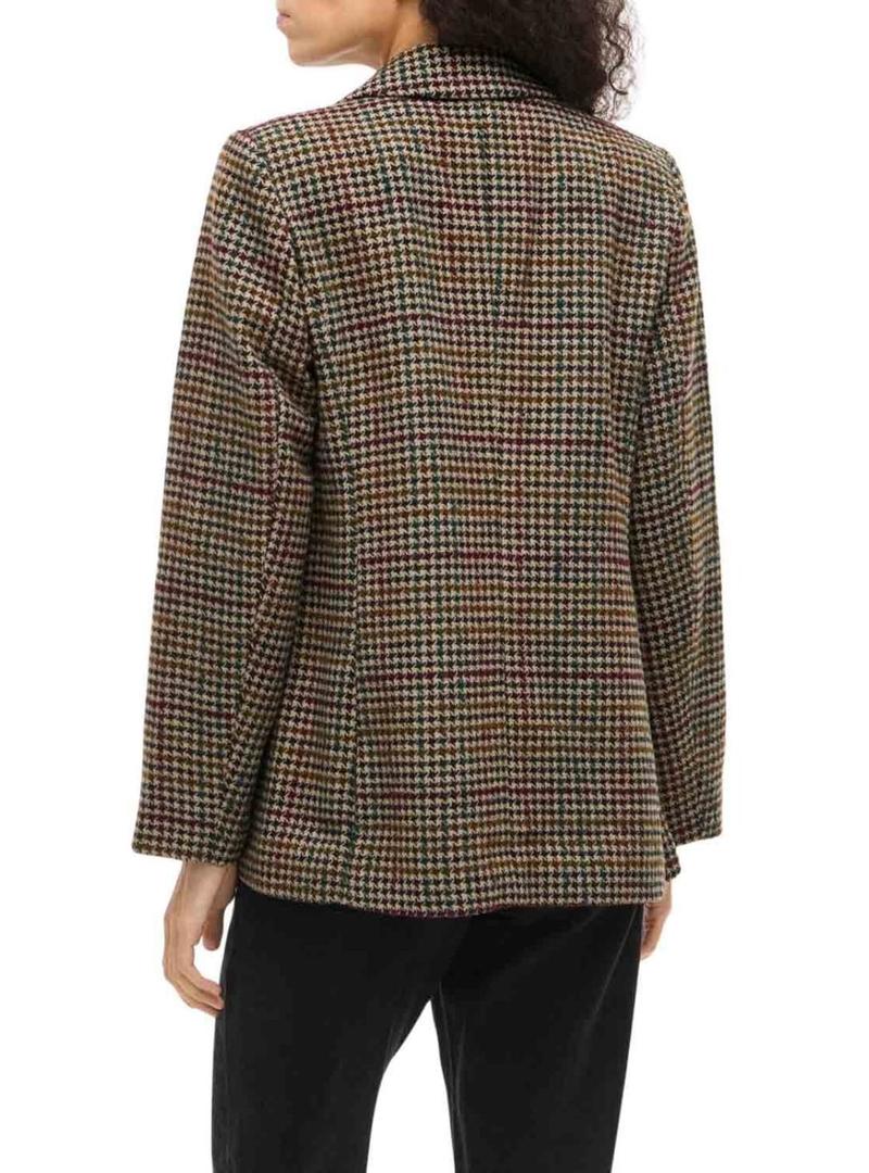 Blazer Vila Vihappy xadrez para mulher.