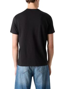 Camiseta Calvin Klein Graphic preta para homem.