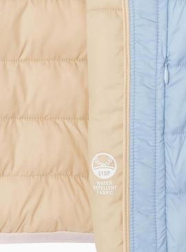 Casaco acolchoado Pepe Jeans Dahlia azul para menina.