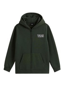 Moletom Vans Classified verde para meninas e meninos.