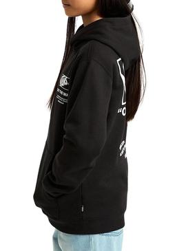 Moletom Vans Stockpile preto para meninas e meninos.