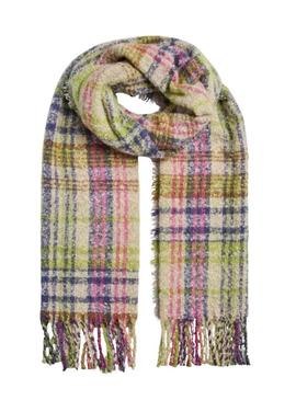 Cachecol Pieces Melina xadrez lima para mulher.