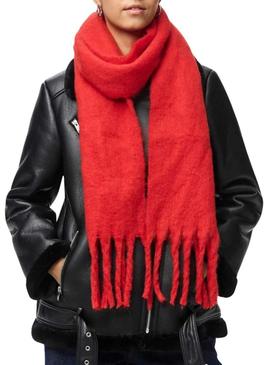 Cachecol Pieces Bea Narrow vermelho para mulher