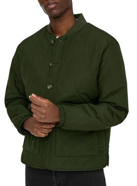 Jaqueta acolchoada verde Only and Sons Anton para homem.