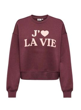 Moletom Only Best granate print para mulher