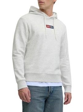 Moletom Jack and Jones cinza para homem.