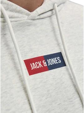 Moletom Jack and Jones cinza para homem.