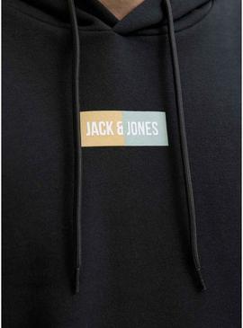 Moletom Jack and Jones preto para homem.
