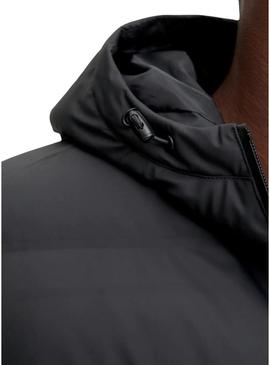 Camisola acolchoada Jack and Jones Elements preta para homem