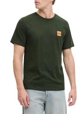 Camiseta Jack and Jones Brandy verde para homem.