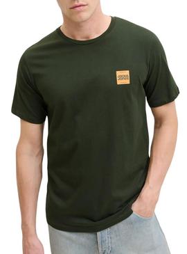 Camiseta Jack and Jones Brandy verde para homem.