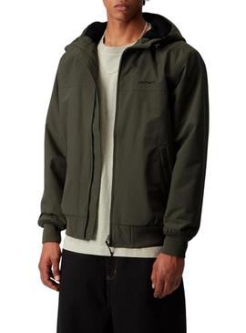 Jaqueta Carhartt Sail com capuz verde para homem