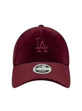 Boné New Era Velour LA Dodgers 9FORTY granada para mulher