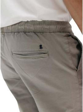 Calça El Pulpo Jogger Peach cinza médio para homem.