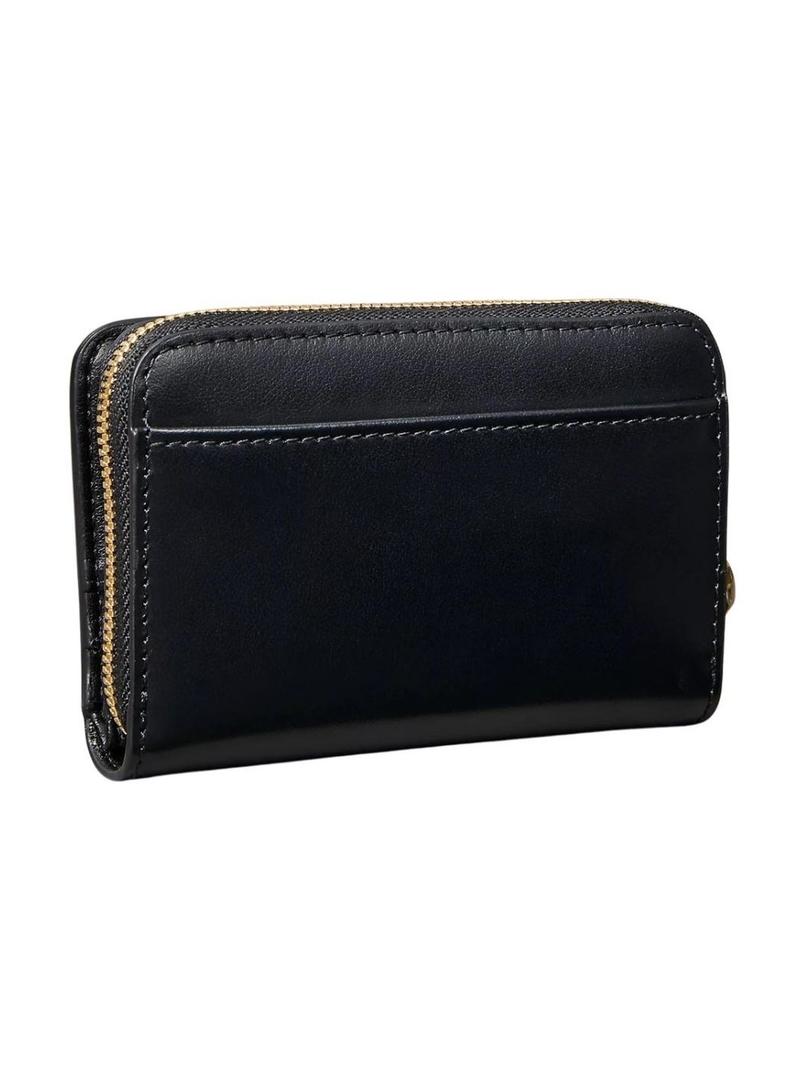 Carteira Calvin Klein média com aba preta para mulher.