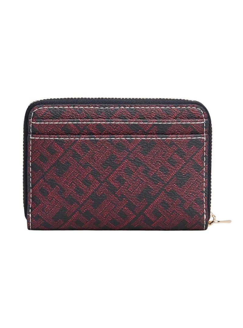 Carteira Tommy Hilfiger Ícone estampa monograma marinha para mulher.