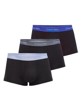 Pack 3 cuecas Calvin Klein Jeans preto cintura baixa para homem