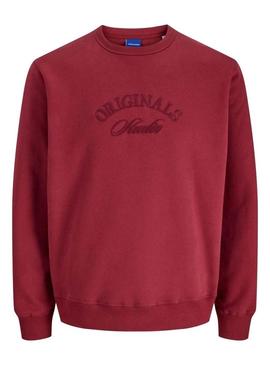 Moletom Jack and Jones Bleecker vermelho para homem.