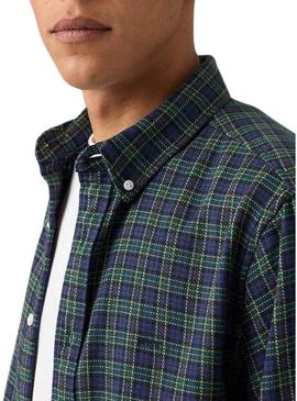 Camisa Levis Authentic Button xadrez verde para homens