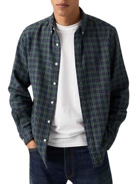 Camisa Levis Authentic Button xadrez verde para homens