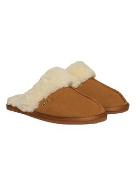 Chinelos Superdy Mule tostado para mulher.