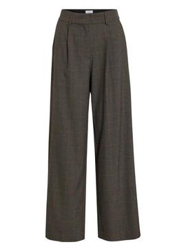 Calças xadrez estampadas Vila Vifalte para mulher.