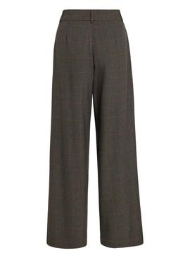 Calças xadrez estampadas Vila Vifalte para mulher.