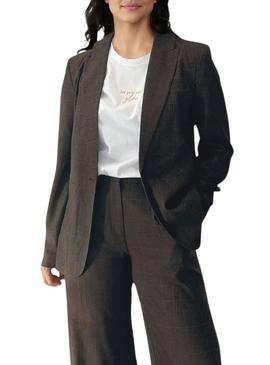 Blazer xadrez feminino estampado da marca Vila Vifalte.