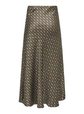 Saia Only Jane estampada geométrica para mulher