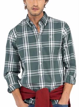 Camisa El Ganso estampado de cuadros Brit verde para homem.