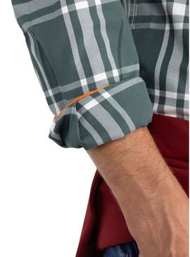 Camisa El Ganso estampado de cuadros Brit verde para homem.