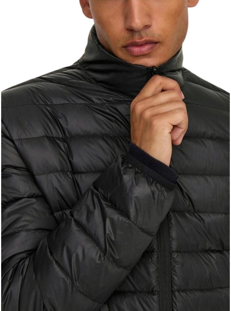 Casaco acolchoado preto Only and Sons Noa para homem.