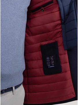 Casaco El Ganso de pano marinho com interior acolchoado para homem.