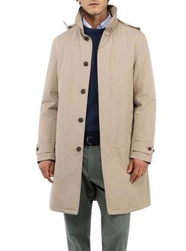 Trench coat El Ganso acolchado bege para homens.