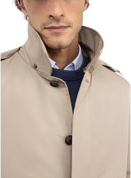 Trench coat El Ganso acolchado bege para homens.