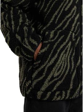 Forro Polar Dickies Mount Hope estampado preto para homem.