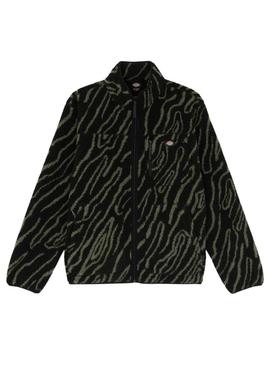 Forro Polar Dickies Mount Hope estampado preto para homem.