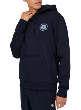 Moletom Only and Sons Ceres Claude preto para homem.