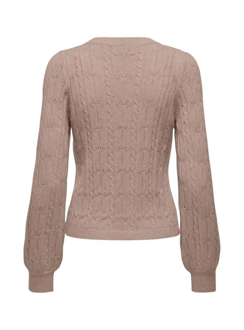 Camisola estruturada Only Katia tostada para mulher.