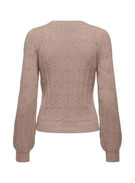 Camisola estruturada Only Katia tostada para mulher.