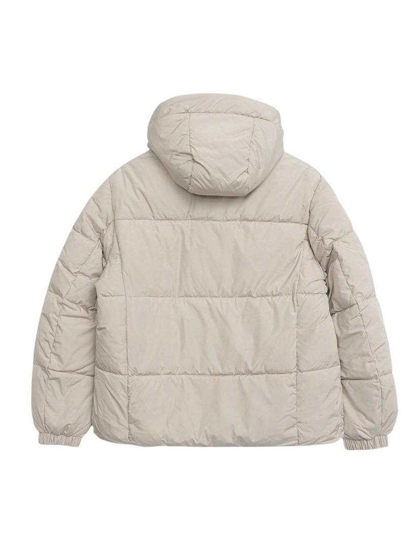 Casaco acolchoado com capuz bege Only and Sons David para homem.