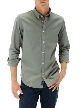Camisa El Pulpo Casual de Sarja verde para homem.