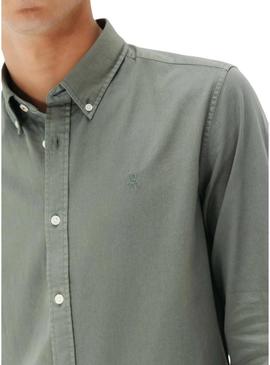 Camisa El Pulpo Casual de Sarja verde para homem.