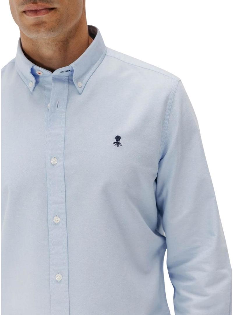 Camisa El Pulpo Casual oxford azul para homem