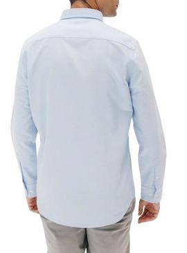 Camisa El Pulpo Casual oxford azul para homem