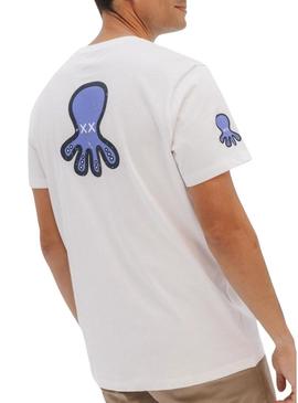 Camiseta El Pulpo Tríplice logo branco para homem.