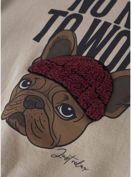 Moletom Name It Riguna bege para menino.