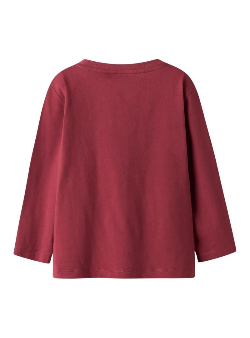 Camiseta Name It Rolf vermelha para menino.