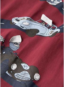 Camiseta Name It Rolf vermelha para menino.